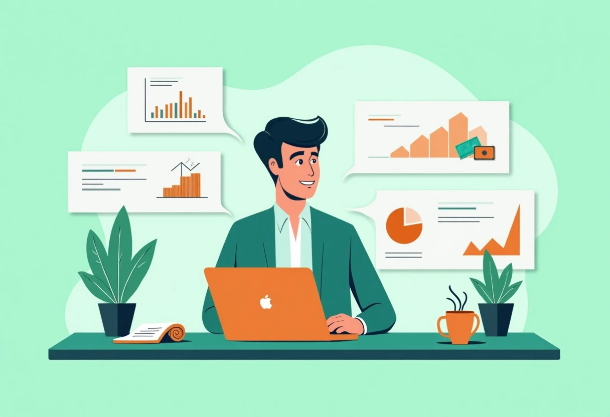 Confident professional reviewing loan offers
